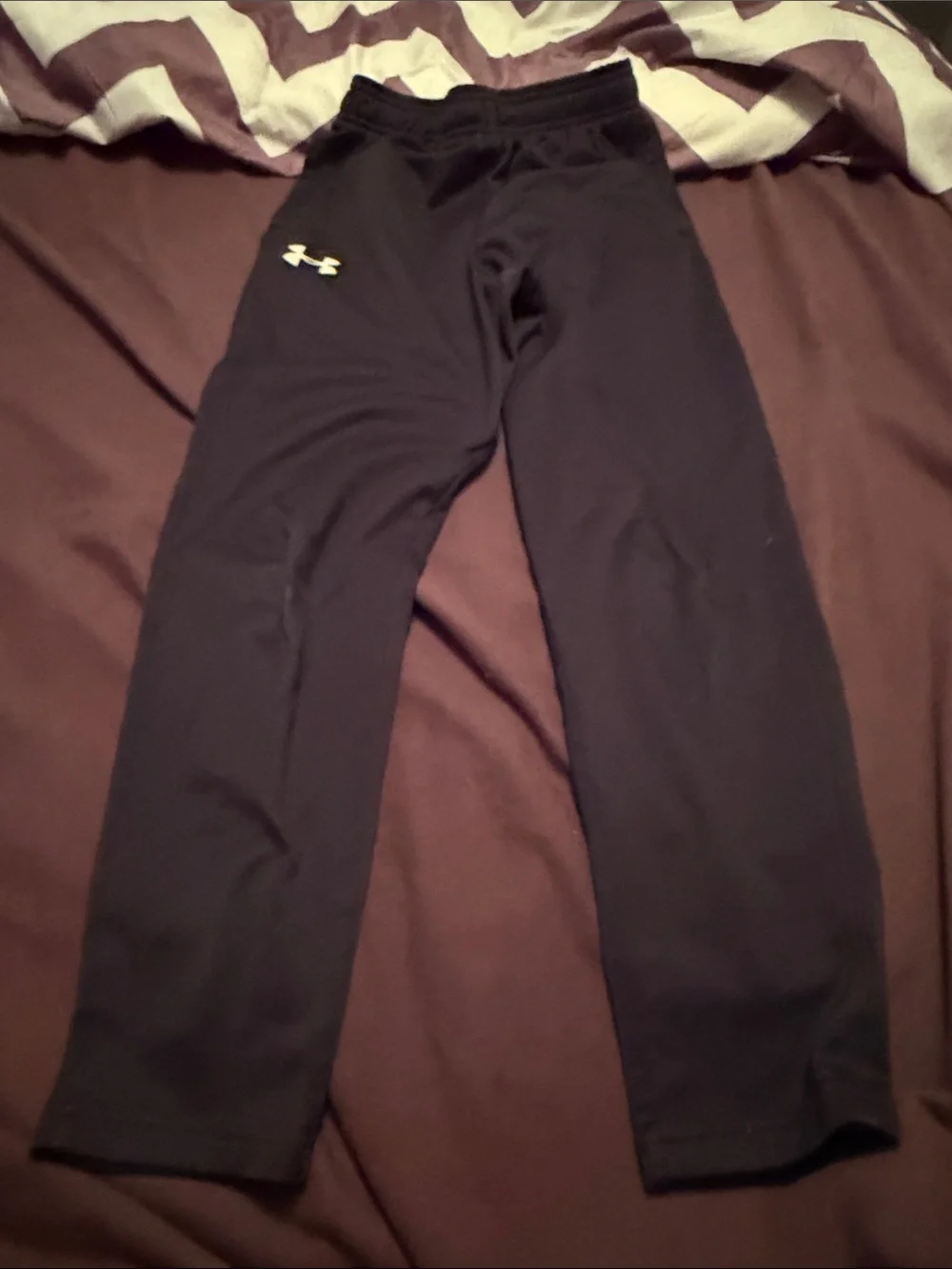 Under Armour Youth Black Track Joggers with Logo